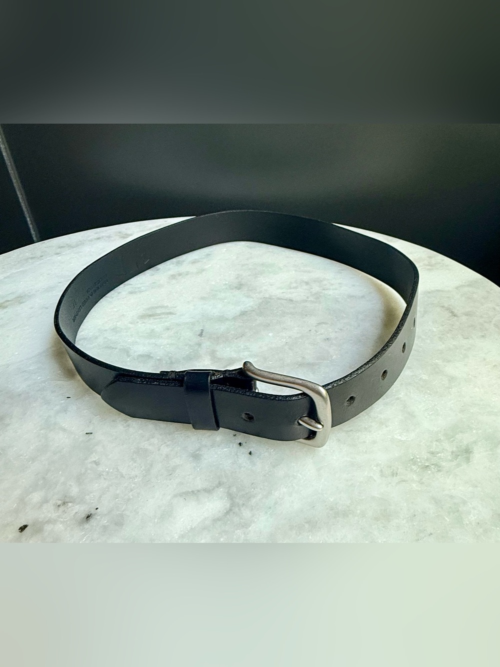 Vintage GAP Black Leather Belt 1" Wide Made in USA - Women's Size M